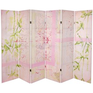 Pink Harmony 5.25-foot Tall Canvas Room Divider (China)