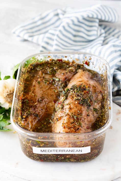 Classic Mediterranean Marinade Mediterranean Meat, Mediterranean Chicken Marinade, Marinade Ideas, Mediterranean Marinade, Mediterranean Diet Chicken, Mediterranean Chicken Recipes, Mediterranean Grilled Chicken, Pork Marinade, Meat Marinade