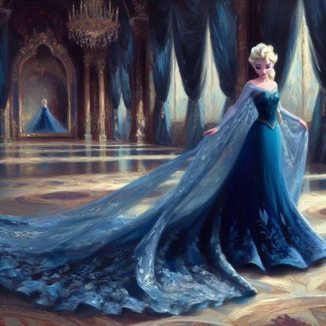 Queen Elsa Aesthetic, Elsa Frozen 2 Fanart, Elsa Aesthetic, Funny Disney Cartoons, Frozen Aesthetic, Disney Princess Challenge, Popular Cartoon Characters, Being A Princess, Frozen Fan Art