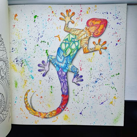 bee cosy on Instagram: “Book: Magical Jungle by Johanna Basford Polychromos pencils Distress ink background Completed January 2022 #johannabasfordmagicaljungle…” Enchanted Forest Coloring Book Johanna Basford, Johanna Basford Magical Jungle, Magic Jungle, Magical Jungle Johanna Basford, Forest Coloring Book, Enchanted Forest Coloring Book, Enchanted Forest Coloring, Magical Jungle, Ink Background