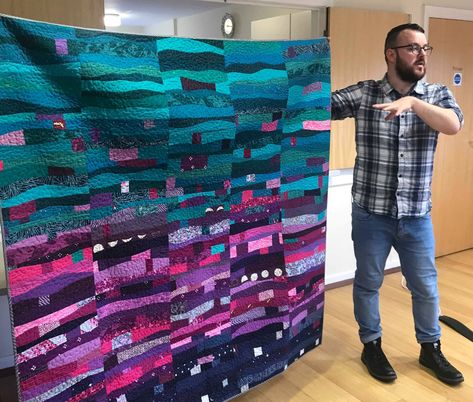 Inspiring Improv with Nicholas Ball – South West Modern Quilt Guild Nicholas Ball Quilts, The Night Garden, Improv Quilts, Improv Quilting, Abstract Quilt, Scrappy Quilt Patterns, Night Garden, Strip Quilts, Quilt Guild