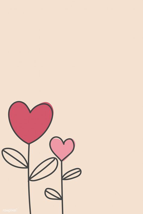 Heart Flowers Drawing, Heart Flower Drawing, Cute Heart Drawings, Valentines Day Doodles, Deco Disney, Hand Drawn Heart, Valentines Day Drawing, Flower Doodle, Drawn Heart