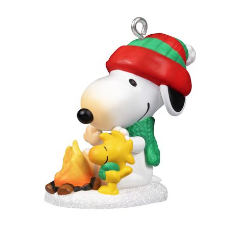 PRICES MAY VARY. Celebrate snowy fun with friends with this Winter Fun With Snoopy Hallmark Keepsake Christmas ornament. Mini decoration features Snoopy and Woodstock warming up by a campfire. 27th in the Winter Fun with Snoopy Keepsake Ornament series. Approx. Size in Inches: MINIATURE 0.64 x 1.02 x 1.04 Great Christmas gift idea for fans of Peanuts comic strips. Additional Details: Artist-crafted by Tracy Larsen. Plastic Christmas ornament features hanger attachment. Purchase Includes: One 202 Cozy Campfire, Miniature Christmas Tree, Mini Christmas Ornaments, Playful Decor, Peanuts Christmas, Stocking Hat, Miniature Christmas Trees, Mini Ornaments, Hallmark Keepsake Ornaments