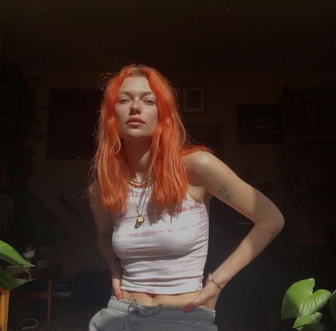 Orange Dyed Hair, Teknik Makeup, Haircut And Color, Dye My Hair, Orange Hair, Hair Inspo Color, Dream Hair, Aesthetic Hair, Look Cool