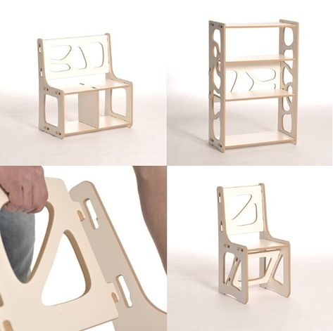 Collapsible Furniture, Modular Furniture Design, Cnc Furniture Plans, Cnc Furniture, Flat Pack Furniture, Diy Ikea, Plywood Furniture, Cardboard Furniture, Multifunctional Furniture