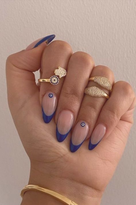 Nail Designs For Italy Trip, Santorini Blue Nails, Greek Vacation Nails, Norway Nails, Greece Nails Designs, Cyprus Nails, Morocco Nails, Santorini Nails, Greece Nail Ideas