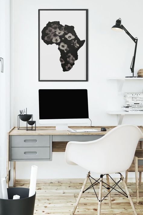 Creating a productive and inspiring work space in your home is not always easy. Here is a minimalist design to help you focus with few distractions. Lyric Poster, Neutral Walls, Watercolor Walls, Watercolor Wall Art, Neutral Wall Art, Bohemian Rhapsody, Winter Park, Personalized Wall, Personalized Wall Art