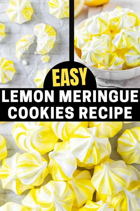 Lemon Meringue Recipe, Meringue Cookies Recipe, Lemon Meringue Cookies, Easy Meringues, Meringue Cookie Recipe, Meringue Desserts, Meringue Recipe, Cooking Cookies, Lost 100 Pounds