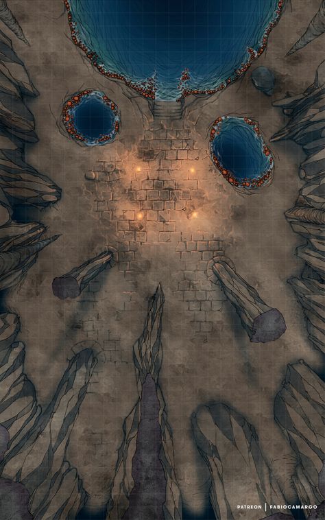 Desert Cave Battlemap, Underground Battlemap, Cave Map Rpg, Underground Map, Fantasy City Map, Dnd World Map, Battle Map, Fantasy World Map, Dnd Dragons