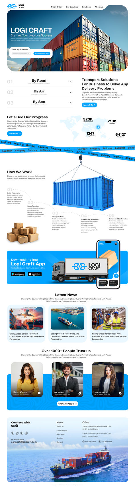 Logistic Website Landing Page Design Logistics Landing Page Design, Shipping Website Design, About Us Page Design Creative, Gift Website Design, Why Us Page Design, Our Clients Page Design, Website Design About Us, Our Services Page Design, About Us Ui Design