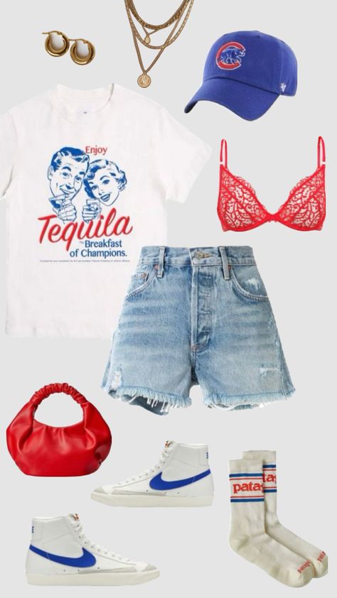 Coastal summer outfit #ootd #outfit #outfitboard #outfitinspo #outfitsummer #coastal #coastaloutfit #coastalootd Party Outfit College, Streetwear Outfit Ideas, July Outfits, Coastal Summer, Fits Aesthetic, Thrifted Outfits, 4th Of July Outfits, Hippie Outfits, Gaming Clothes