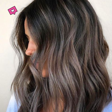 Ashy Brown Hair Balayage, Brown Hair Korean, Natural Light Brown Hair, Ash Brown Hair Balayage, Dark Ash Brown Hair, Ashy Brown Hair, Cool Brown Hair, Gray Highlights, Ash Brown Hair Color