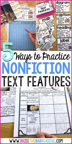 This teaching blog post describes how to teach nonfiction text features in your classroom. It includes nonfiction text features free activities as well as paid nonfiction resources on teachers pay teachers. It includes visuals of a nonfiction word wall, nonfiction posters, nonfiction text features anchor chart, as well as nonfiction text features activities, reading centers, informational text or nonfiction graphic organizers, a text feature gallery walk, and a text features game. Non Fiction Text Features, Fiction Text Features, Nonfiction Text Features Activities, Teaching Nonfiction Text Features, Teaching Third Grade Reading, Nonfiction Graphic Organizer, Text Feature Anchor Chart, Text Features Activities, Informational Text Features