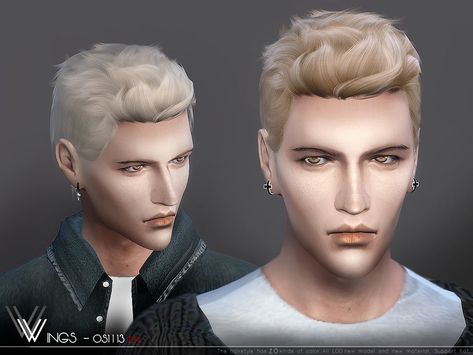 This hair style has 20 kinds of color Found in TSR Category 'Sims 4 Female Hairstyles' Top Haircuts For Men, Sims 4 Hair Male, Hair Wings, Pelo Sims, Sims 4 Teen, Sims Four, Sims4 Clothes, Sims 4 Update, Sims Hair