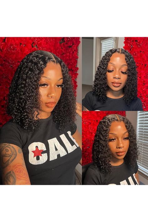 4x4 Curly Bob Wig Human Hair 12 Inch Deep Curly Lace Closure Wigs Human Hair Short Curly Bob Human Hair Wig 180% Density Wet and Wavy Curly Wigs for Black Women Closure Bob, Lace Closure Bob, Curly Bob Wigs, Closure Wigs, Short Curly Bob, Curly Human Hair Wig, Deep Curly, Lace Closure Wig, Closure Wig