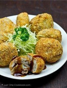 Moms Korokke | JustOneCookbook.com Japanese Croquette, Just One Cookbook, Easy Japanese Recipes, Beef And Potatoes, Japanese Recipes, Beef Recipe, Japanese Cooking, Japanese Dishes, Japan Food