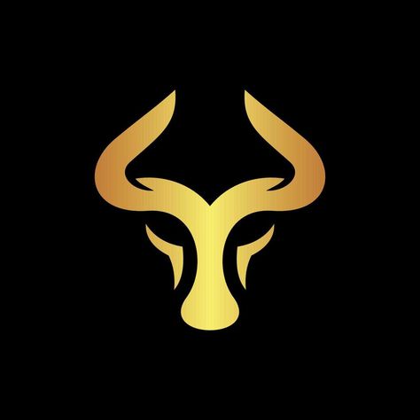 Bull head golden luxury simple logo Frank Album, Tattoo Chart, Bull Head, Logo Design Art, The Bull, Simple Logo, Tattoo Idea, Free Logo, Vector Art