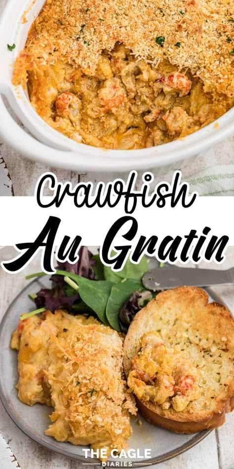 Crawfish Dishes, Nola Recipes, Fish Filet, Crawfish Recipes, Catfish Recipes, Au Gratin Recipes, Cajun Dishes, Cajun Creole Recipes, Cajun Cooking