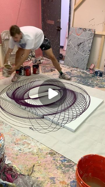 Cole Newman on Instagram: "AMAZING PENDULUM PAINTINGS

Old but fun video! #art" Pendulum Art Paintings, Painting Pendulum, Pendulum Art, Pendulum Painting, Paintings Old, Dripping Paint Art, Fun Video, Abstract Paint, Video Art