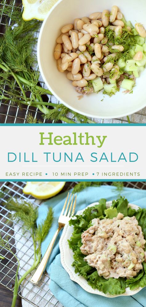 Recipe: Light Tuna Salad with Lemon and Dill (a Lighter Lunch) Light Tuna Salad Recipe, Dill Tuna Salad, Light Tuna Salad, Dill Mayo, Grain Crackers, Healthy Potluck, Tuna Fish Recipes, Salad With Lemon, Tuna Salad Recipe