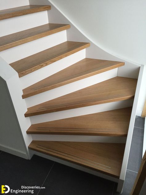 Wooden Staircase Ideas, Stairs Home, Winder Stairs, Under Stairs Nook, Wooden Staircase Design, Home Stairs, Contemporary Fireplace Designs, Design Stairs, Staircase Design Ideas