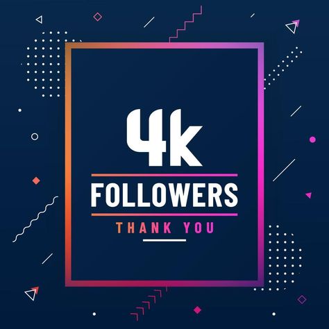 Thank you 4K followers, 4000 followers celebration modern colorful design. 20k Followers Instagram, Followers Background, Reels Editing, 1k Followers Background Editing, 4000 Followers, 10000 Followers, B Letter Images, New Instagram Logo, Editing Png