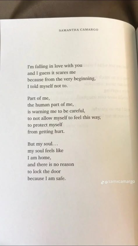 Samantha Camargo, In Love Poems, Falling In Love Poems, Parked Car, Scared To Love, Love Poems For Him, Poems For Him, Cute Quotes For Him, Romance Quotes