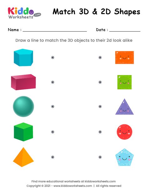 2d And 3d Shapes Worksheet, 3d Shapes Worksheets, Shape Activities, Triangle Worksheet, Geometry Shapes, Math Patterns, 2d And 3d Shapes, Pattern Worksheet, Matching Worksheets