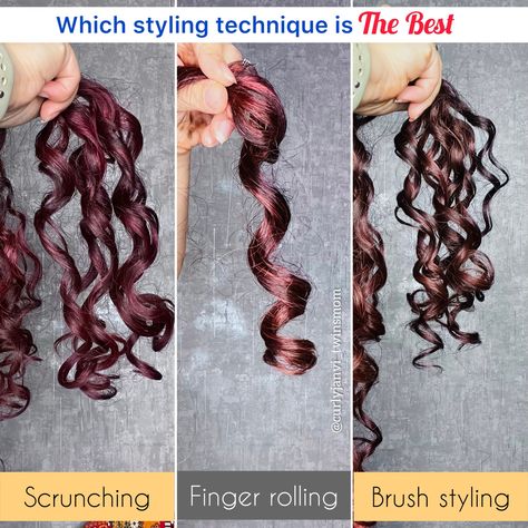 And the Best styling technique is NONE 😁 cause for some people, first one is perfect for some finger rolling & for few brush styling. When I started curly routine, I wanted my curls to look as defined as the creators I followed but during transition phase, curls are more frizzy and less defined which is very annoying as we all want instant results. So I started finger rolling the entire head. I’m not ashamed to admit it, even if others think it’s a waste of time. That’s how I started. As m... Curly Routine, Waste Of Time, Types Of Curls, Admit It, Hair Care Routine, Curly Hair, Things To Think About, Curly Hair Styles, Hair Care