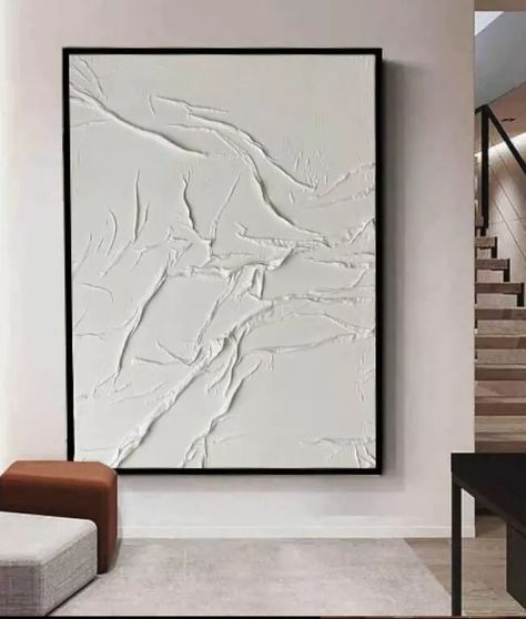 Canvas Makeover, Diy Plaster Art Canvas, Plaster Of Paris Art, Textured Wall Art Diy, Diy Art Canvas, Modeling Paste Art, Bathroom Wall Ideas, Framed Fabric Wall Art, Art With Fabric