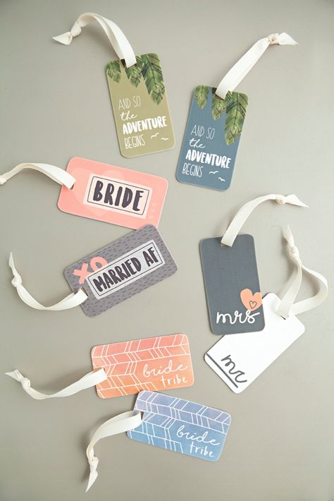 Learn how to make your own luggage tags using shrinky dink film! Travel Tags Luggage Diy, Shrinky Dink Templates, Diy Luggage Tags, Wedding Luggage Tags, Luggage Tags Printable, Wedding Luggage, Luggage Tags Diy, Luggage Tags Wedding, Diy Bridesmaid Gifts