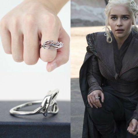 Game of Thrones Daenerys Targaryen Ring, Targaryen Ring, Christmas Rings Jewelry, Game Of Thrones Daenerys Targaryen, Game Of Thrones Daenerys, Game Of Thrones Jewelry, Game Of Throne Daenerys, Christmas Gift For Women, Women Cosplay