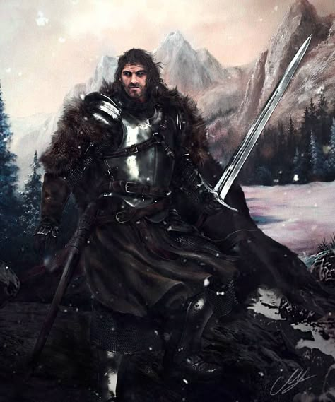 Brandon Stark - The Wild Wolf. by Mike-Hallstein Brandon Stark, Eddard Stark, Ned Stark, Game Of Thrones Artwork, Asoiaf Art, Gra O Tron, Wild Wolf, Game Of Thrones Art, Fire Art