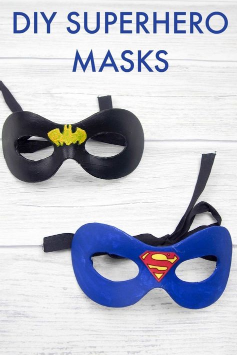 DIY Superhero Masks - Crafting with Tweens http://www.muminthemadhouse.com/diy-superhero-masks-crafting-with-tweens/?utm_campaign=coschedule&utm_source=pinterest&utm_medium=Jen%20Walshaw&utm_content=DIY%20Superhero%20Masks%20-%20Crafting%20with%20Tweens These DIY Superhero Masks look amazing and are so simple to make. They are perfect for crafting with your tweens. Superman Mask, Batgirl Party, Diy Superhero, Snail Craft, Cloth Ideas, Superhero Masks, Masks Crafts, Winter Activities For Kids, Activities For Boys