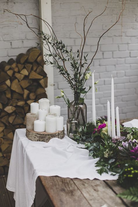 Scandi Wedding, Hygge Wedding, Lots Of Candles, Scandinavian Wedding, Nordic Wedding, Winter Wedding Table, Nordic Boho, Viking Wedding, Hippie Wedding