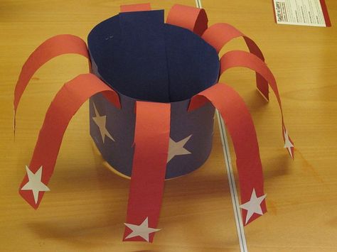 Stars and Stripes Hat Craft 4th Of July Hats For Preschoolers, Stars And Stripes Crafts, Summer School Crafts, Fourth Of July Crafts For Kids, Patriotic Kids, Patriotic Hats, Headband Crafts, K Crafts, 4th July Crafts