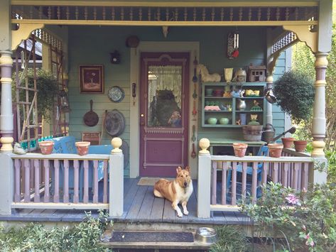 Walter on the back porch. My husband built the back porch as a baby gift. The house didn't originally have a back door or porch. Casa Vintage, Grandma's House, Pretty Room, Cute House, Grandmas House, Back Door, Dream House Interior, House Room, House Goals