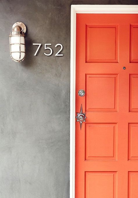 Dwell - What's the Best Color to Paint Your Front Door? Your Guide to Finding The One Orange Front Door, Orange Front Doors, Best Front Door Colors, Most Popular Paint Colors, Best Front Doors, Orange Door, Door Paint, Door Colors, Lily Donaldson