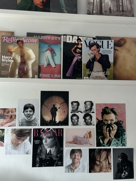 Harry Styles Apartment, Harry Styles Aesthetic Room, Harry Styles Poster Wall, Harry Styles Core Aesthetic, Harry Styles Vogue Cover, Harry Styles Core, Aesthetic Room Posters, Harrie Core, One Direction Room