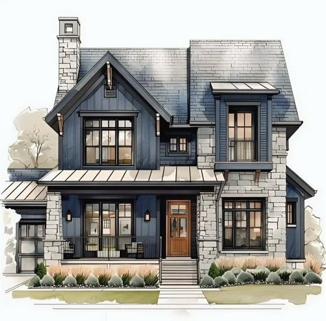 Bloxburg House Ideas Exterior Traditional, Front House Design Entrance, House Design Entrance, Front House Design, House Design Simple, Aesthetic House Exterior, Unique Houses Exterior, Design Entrance, Small House Exterior