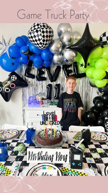 Jennifer Whitney on Instagram: "Alex’s 11th birthday party was next level thanks to @gametruck_md! 🎮 This was one of the best parties we’ve ever had and here’s why: 🎮The Game Truck Party staff took care of everything from scheduling, planning, virtual invitations, and facilitating the event! 🎮There were over 85 games to choose from and the staff screened the titles and ratings limits prior to arrival and again at setup! 🎮The state of the art equipment, comfortable sofas, lights and screens really kept the kids engaged and entertained! 🎮Our Game Coach took the time to make the birthday boy feel special, asking him his favorite games and ensuring they were available. He also did a great job getting everyone pumped up for the party! 🎮The parents had the opportunity to socialize and ca Gamer Truck Birthday Party, Level 8 Birthday Party, 10 Boy Birthday Party Ideas, Boy 11th Birthday Party Ideas, Boys 11th Birthday Party Ideas, 11 Year Birthday Party Ideas Boy, 10th Birthday Party Ideas For Boys, Gaming Party Ideas Boys, 9 Year Birthday Party Theme Boy