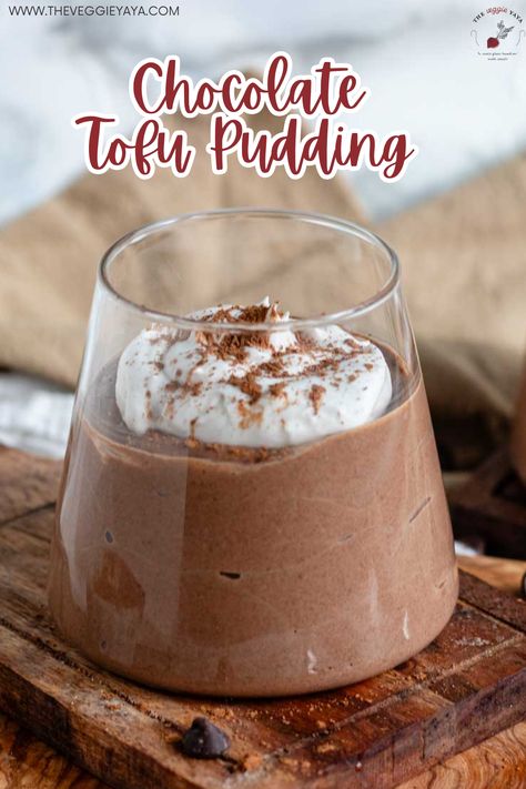 Vegan Dark Chocolate Tofu Pudding Simple Vegan Dessert, Tofu Dessert, Tofu Pudding, Coconut Milk Coffee, Best Vegan Desserts, Vegan Pudding, High Protein Snack, Cranberry Salsa, Prep Breakfast