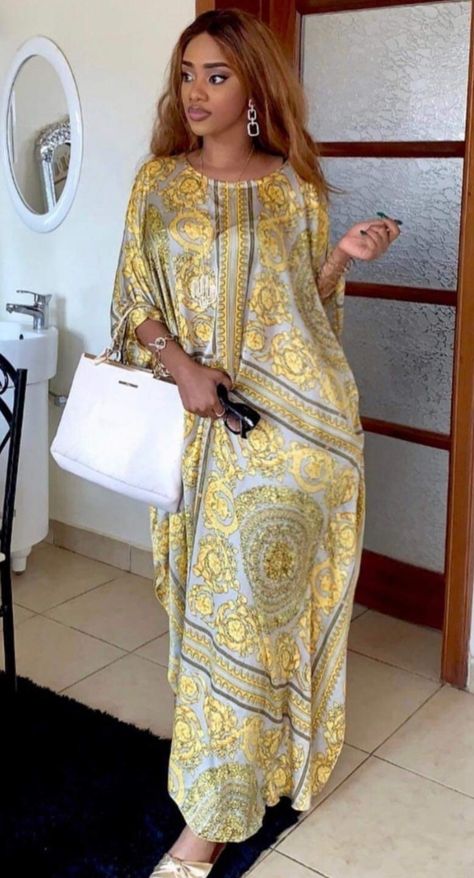 Chiffon Bubu, Bubu Kaftan Styles, Kaftan Styles, Stylish Naija, Long African Dresses, Kaftan Designs, Dresses African, African Dresses Modern, African Wear Dresses