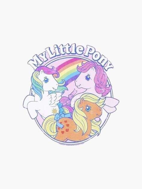 "my little pony vintage generation 1 rainbow sticker" Sticker by mandynl15 | Redbubble 80s My Little Pony, My Little Pony Aesthetic, Pony Tattoo, My Little Pony Tattoo, My Little Pony Vintage, Horse Clipart, My Little Pony Poster, Horse Sketch, Vintage My Little Pony