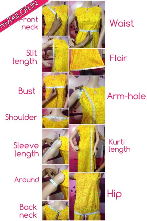 Dress Stitching Measurements, How To Take Measurements For Sewing, How To Take Body Measurements For Sewing, Blouse Measurement Guide, Mahram Chart For Women, How To Take Blouse Measurement, How To Take Body Measurements, Sewing Measurements Chart, Kurti Drafting Pattern