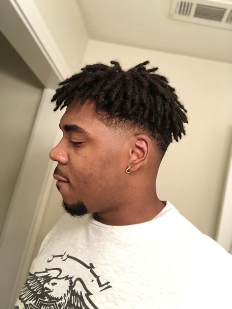 Twists Men Short Hair, Short Locks For Men, Taper Dreadlocks, Hair Coils Hairstyles, Taper Fade Dreadlocks, Dread Plats Men, Dreads In Face Men, Twists Black Men Hair, Lighskin Boy Dreads