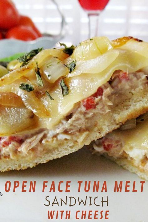 An Open faced tuna melt with a tuna sandwich spread recipe. Spread this delicious tuna spread on artesian sourdough bread to make a tuna sandwich with cheese or just enjoy tuna on toast. #tunaonToast #OpenFacedTunaMelt #myturnforus #TunaSandwichSpread #tunaspread Open Face Tuna Melt, Tuna Spread Recipe, Open Faced Tuna Melt, Tuna On Toast, Tuna Sandwich Recipes, Sandwich Spread Recipes, Tuna Melt Sandwich, Tuna Melt Recipe, Tiny Bites