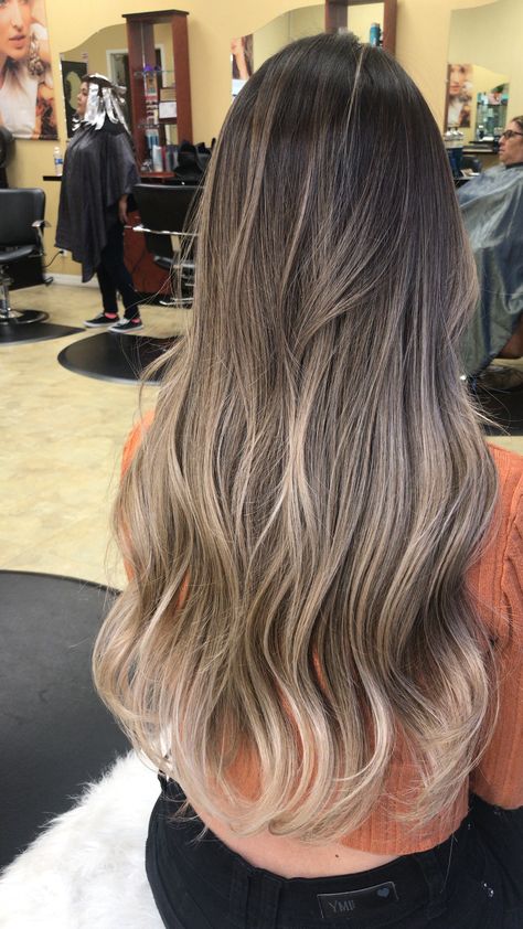 Cool Tone Ombre Hair, Smoky Brown Hair, Heavy Balayage, Asian Blonde, Cool Tone Balayage, Highlights Brown Hair Balayage, Ash Blonde Hair Balayage, Baylage Hair, Ash Hair Color