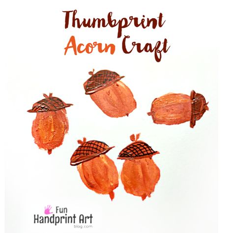 Not all acorn crafts cost a lot of money to pull off. We have a super Fun Thumbprint Acorn Craft that kids will love to make and family will love to keep. Acorn Craft, Thumbprint Art, Fingerprint Crafts, Fingerprint Art, Acorn Crafts, Footprint Crafts, Fall Arts And Crafts, Toddler Arts And Crafts, Handprint Crafts