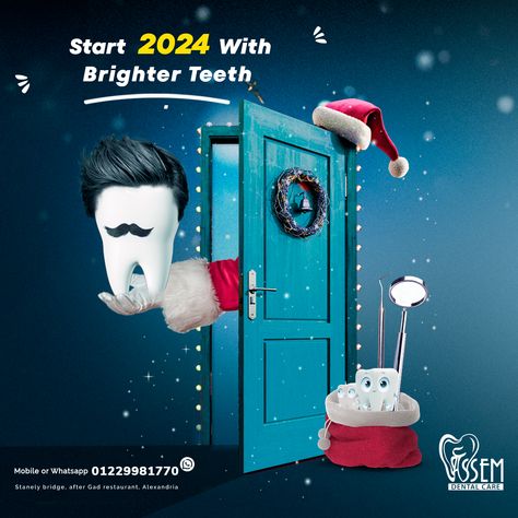 A door with a hand holding items that resonate with the target clients. Offers Creative Ads, Creative Ads For Social Media, Dental Campaign, Ads For Social Media, Christmas Dental, Dental Social Media, Dental Posts, Dental Posters, New Year Post